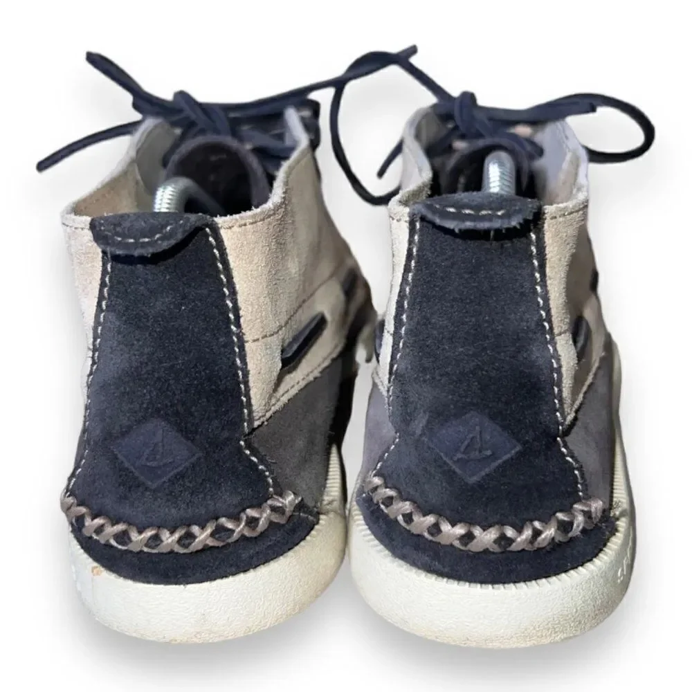 Sperry Top-Siders Mid Top Boat Chukka Shoes Grey/Beige Suede STS13908 Men's 8.5M